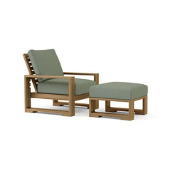 Anderson Teak Capistrano deep seating sofa and table set in cast pomegranate, outdoor patio furniture with 9 designer colors