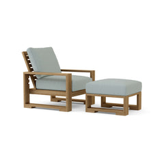 Anderson Teak Capistrano deep seating set with sofa and table in cast pomegranate, outdoor patio furniture, 9 designer colors