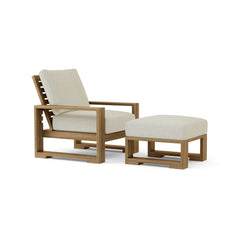 Anderson Teak Capistrano Deep Seating Sofa and Table set in cast pomegranate, outdoor patio furniture, garden lounge, 9 colors