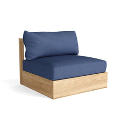 Anderson Teak Copacabana teak wood outdoor sofa set with colorful cushions, perfect for garden lounge and patio relaxation.