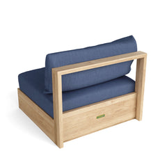 Anderson Teak Copacabana outdoor patio sofa set in pomegranate teak wood, 9 designer colors, perfect for garden lounge seating.