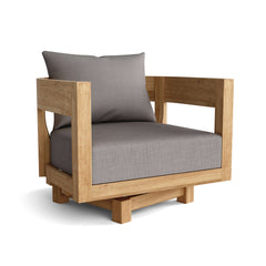 Anderson Teak Coronado 6-piece deep seating outdoor sofa set in pomegranate, featuring plush cushions and stylish design for garden lounging.