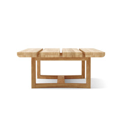 Anderson Teak JUNUS Teak Wood Deep Seating Sofa Set in Pomegranate, part of the 9-color outdoor patio garden lounge collection.