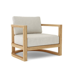 Anderson Teak JUNUS Teak Wood Deep Seating Sofa Set in Pomegranate, outdoor patio furniture with 9 designer color options.