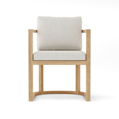 Anderson Teak JUNUS dining table set with 9 designer colors, featuring a stylish sofa and matching dining pieces.
