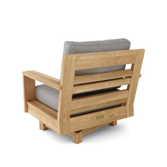 Anderson Teak 6-piece deep seating outdoor sofa set in Pomegranate, featuring teak wood and modern design for garden lounge.