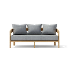 Anderson Teak Toscana Teak Wood Outdoor 3-Seater Sofa in Pomegranate, perfect for garden lounge with 9 designer color options.