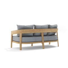 Anderson Teak Toscana Teak Wood 3-Seater Outdoor Sofa in Pomegranate with modern design for garden lounge, available in 9 colors