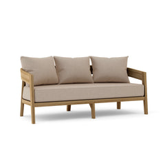 Anderson Teak Toscana Teak Wood 3-Seater Outdoor Sofa in Pomegranate, stylish garden lounge seating with 9 designer colors