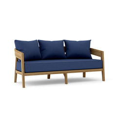 Anderson Teak Toscana Teak Wood Outdoor 3-Seater Sofa in Pomegranate, designed for garden lounge with 9 color options.