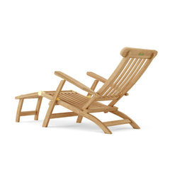 Anderson Teak Sunbed from the SET-ST-124 Steamer Set, featuring a sleek wooden design ideal for outdoor relaxation.