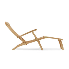 Anderson Teak Sunbed from the SET-ST-124 Steamer Set featuring a sleek wooden design and comfortable lounging surface.