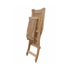 Anderson Teak sunbed with a steamer set, featuring a wooden frame and comfortable cushions for outdoor relaxation.