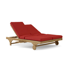 Anderson Teak BEL-AIR Double Sun Lounger in a designer color, outdoor sunbed with a sleek, modern design for relaxing outdoors.