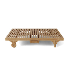 Anderson Teak BEL-AIR Double Sun Lounget Sunbed with teak frame and cushioned seating for relaxing outdoors