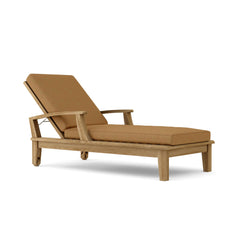 Anderson Teak Brianna Sun Lounger, a stylish outdoor sunbed with a modern teak design, perfect for relaxing in the sun.