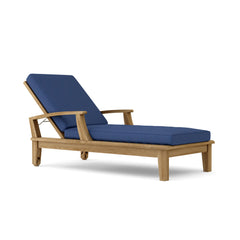 Anderson Teak Brianna Sun Lounger, stylish outdoor sunbed with teak finish for relaxing in the sun.