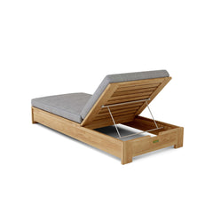 Anderson Teak Madera Sun Lounger in nine designer colors, featuring a stylish, durable sunbed with sleek teak wood finish.