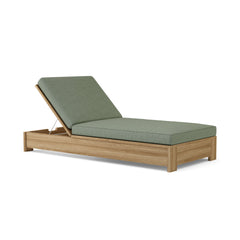 Anderson Teak Madera Sun Louver in 9 designer colors, stylish sunbed with a sleek wooden design and adjustable backrest.