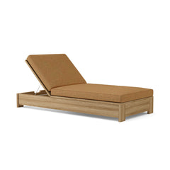 Anderson Teak Madera Sun Lounger in A-grade teak wood, outdoor patio sunbed with 9 designer color options for garden relaxation.