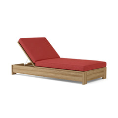 Anderson Teak Madera Sun Lounger in A-grade teak wood, outdoor patio sunbed with 9 designer color options, perfect for garden lounging.