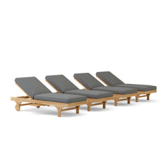 Anderson Teak sun lounger set in nine designer colors, luxury outdoor patio sunbed for garden lounge, A-grade teak construction