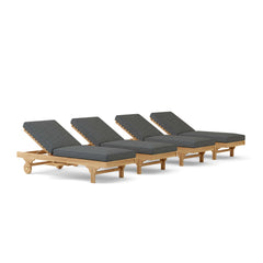 Anderson Teak sun lounger set in 9 designer colors, luxury outdoor teak sunbed for garden lounge and patio relaxation.