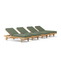Anderson Teak sun lounger set in designer colors, outdoor teak sunbed perfect for garden lounge relaxation.