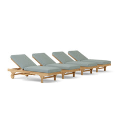 Anderson Teak sun lounger set in 9 designer colors, luxury outdoor patio sunbed for garden lounge, A-grade teak material