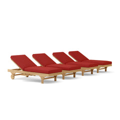 Anderson Teak sun lounger set in 9 designer colors, outdoor teak sunbed for garden lounge with sleek, luxurious design.