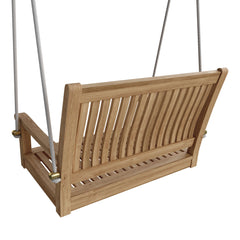 Anderson Teak DEL-AMO 36-inch straight swing bench in 9 designer colors, showcasing a stylish outdoor seating option