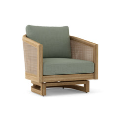 Catania swivel chair by Anderson Teak in one of nine designer colors, featuring a modern, ergonomic design and smooth swivel base.