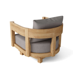 Anderson Teak Coronado A-Grade Teak Swivel Armchair in cast pomegranate, outdoor deep seating with 9 designer colors.