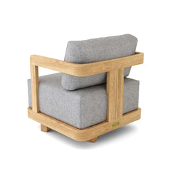 Anderson Teak Granada Swivel Armchair in cast pomegranate, outdoor deep seating chair with 9 designer colors for patio and garden.