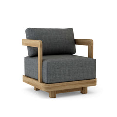 Anderson Teak Granada Swivel Armchair in cast pomegranate, outdoor deep seating with 9 designer colors for patio and garden.