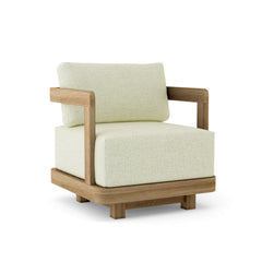 Anderson Teak Granada Swivel Armchair in cast pomegranate, outdoor deep seating with a modern design and nine color options.