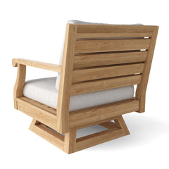 Anderson Teak Riviera Swivel Armchair in 9 designer colors, featuring a stylish, comfortable design with a swivel base.