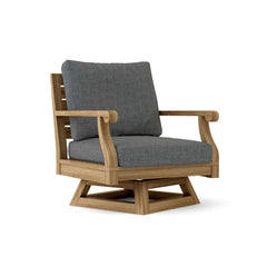 Anderson Teak Riviera swivel armchair in nine designer colors with a modern, comfortable design and rotating base.