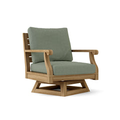 Anderson Teak Riviera Swivel Armchair in vibrant designer colors, showcasing a stylish outdoor swivel chair with a modern design.