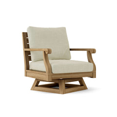 Anderson Teak Riviera Swivel Armchair in vibrant designer colors, featuring a comfortable, modern design with a swivel base.
