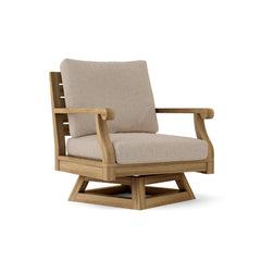 Anderson Teak Riviera swivel armchair in nine designer colors with a modern, comfortable design and rotating base.