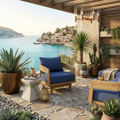 TOSCANA SWIVEL LOUNGE CHAIR | A-Grade Solid Teak Wood Outdoor Luxury Swivel for Patio & Garden | 9 Designer Colors |BY ANDERSON TEAK - Best Daybed