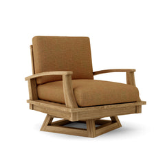 Anderson Teak Brianna Swivel Armchair, outdoor luxury deep seating chair with swivel base, suitable for patio and garden.
