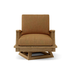 Anderson Teak Brianna Swivel Armchair, outdoor luxury deep seating chair with a swivel base for patio and garden use.