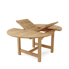 Anderson Teak Bahama 67" oval luxury outdoor extension dining table in A-grade teak, perfect for patio dining and outdoor gatherings.