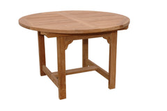 Anderson Teak BAHAMA 67-inch oval luxury outdoor extension dining table in A-grade teak, ideal for patio dining.