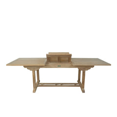 Bahama 94-inch rectangular extension table by Anderson Teak showcasing durable teak wood and sleek rectangular design.