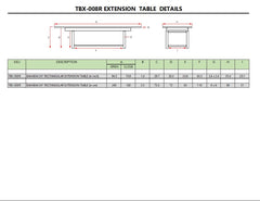 Anderson Teak Bahama 94-inch rectangular extension table showing a polished teak wood surface and sturdy legs.