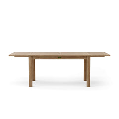 Bahama 95-inch rectangular extension table by Anderson Teak, showcasing a sturdy teak wood design with extended surface area.