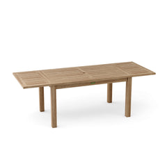 Bahama 95-inch rectangular extension table by Anderson Teak, showcasing durable teak wood and sleek design for outdoor dining.